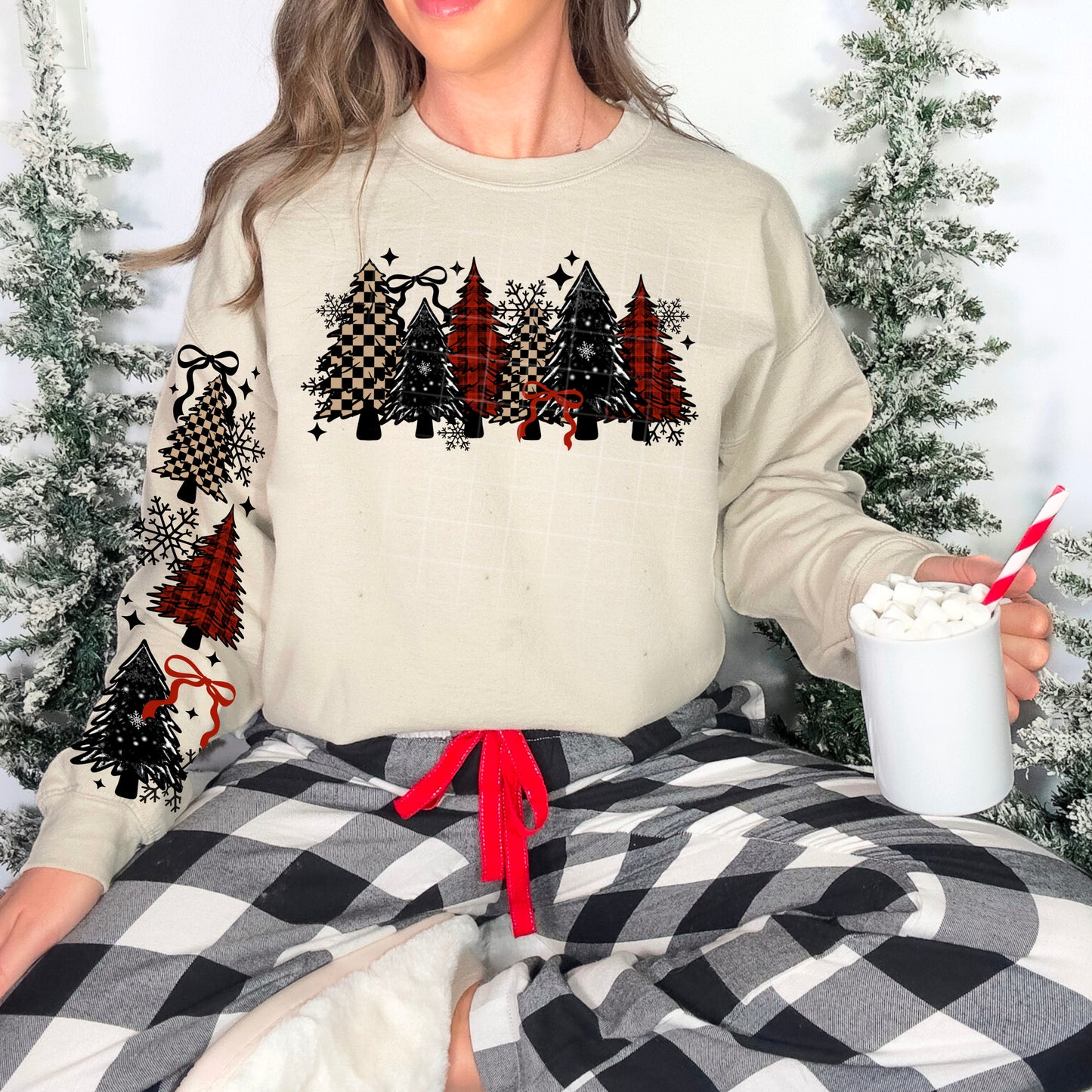 Plaid Trees No Words-Ready to Press Transfer