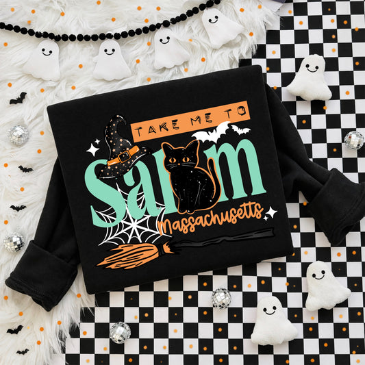 Take Me to Salem White-Ready to Press Transfer