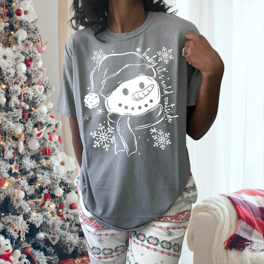 Baby It’S Cold outside Single Color White-Ready to Press Transfer