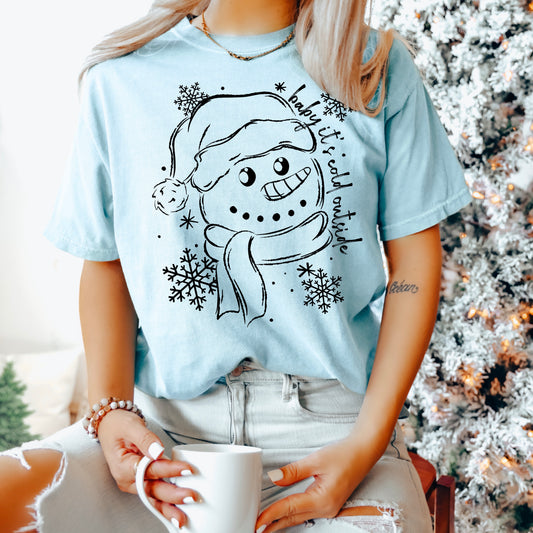 Baby It’S Cold outside Single Color Black-Ready to Press Transfer