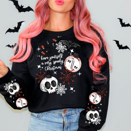 Have Yourself a Spooky Christmas White Words-Ready to Press Transfer