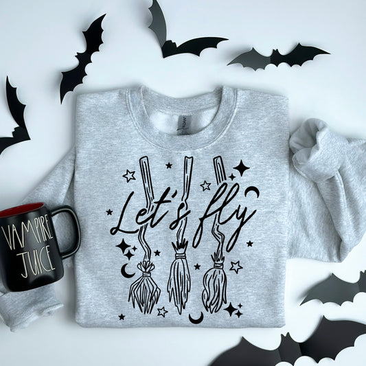 Let’S Fly Single Color Black-Ready to Press Transfer