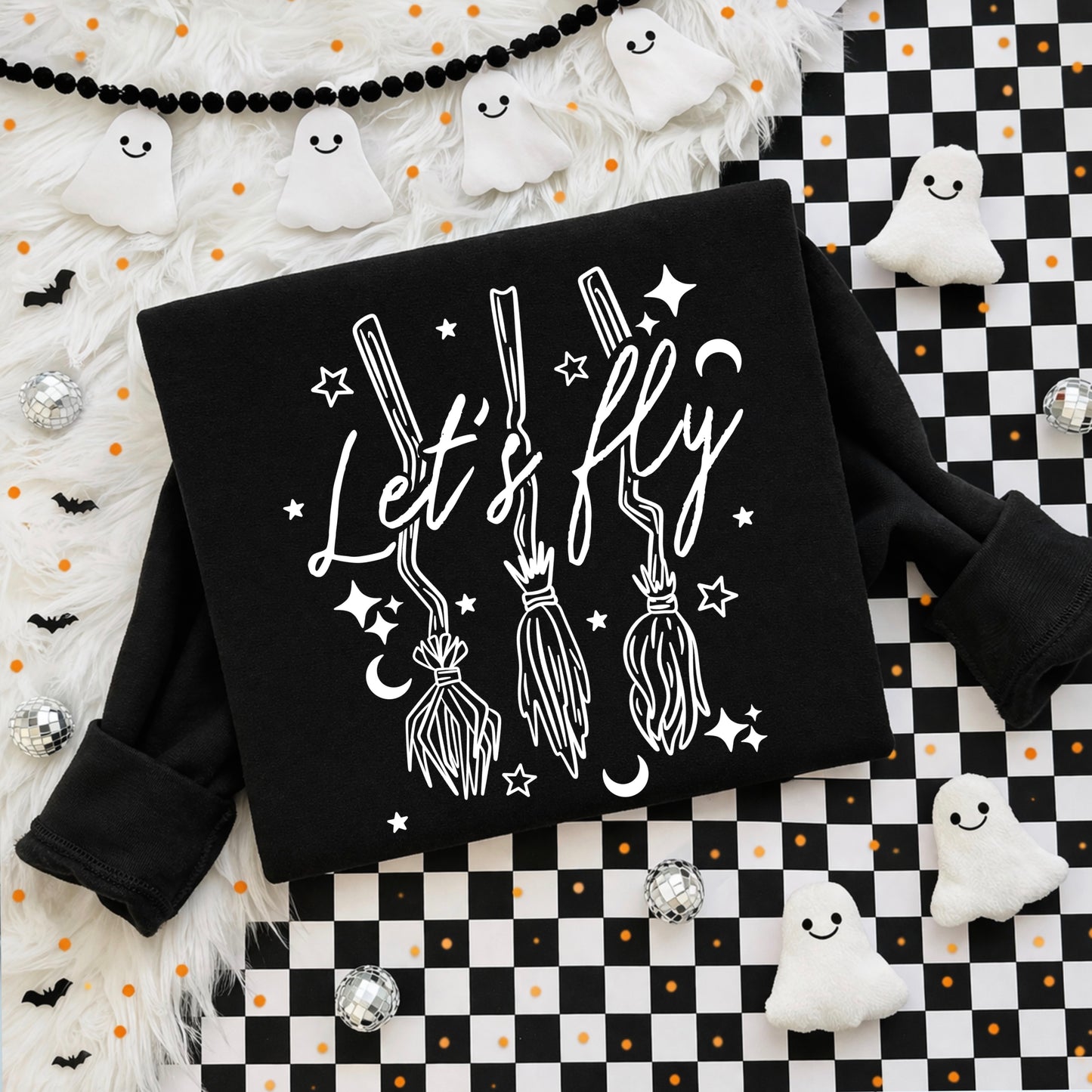 Let’S Fly Single Color White-Ready to Press Transfer