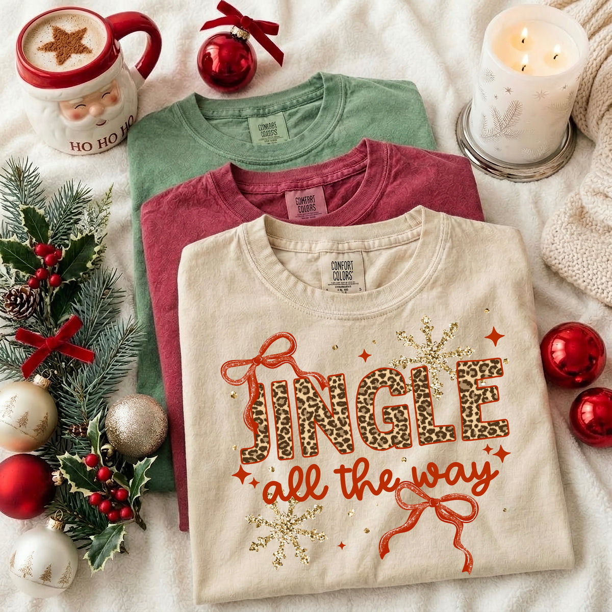 Leopard Jingle all the Way-Ready to Press Transfer