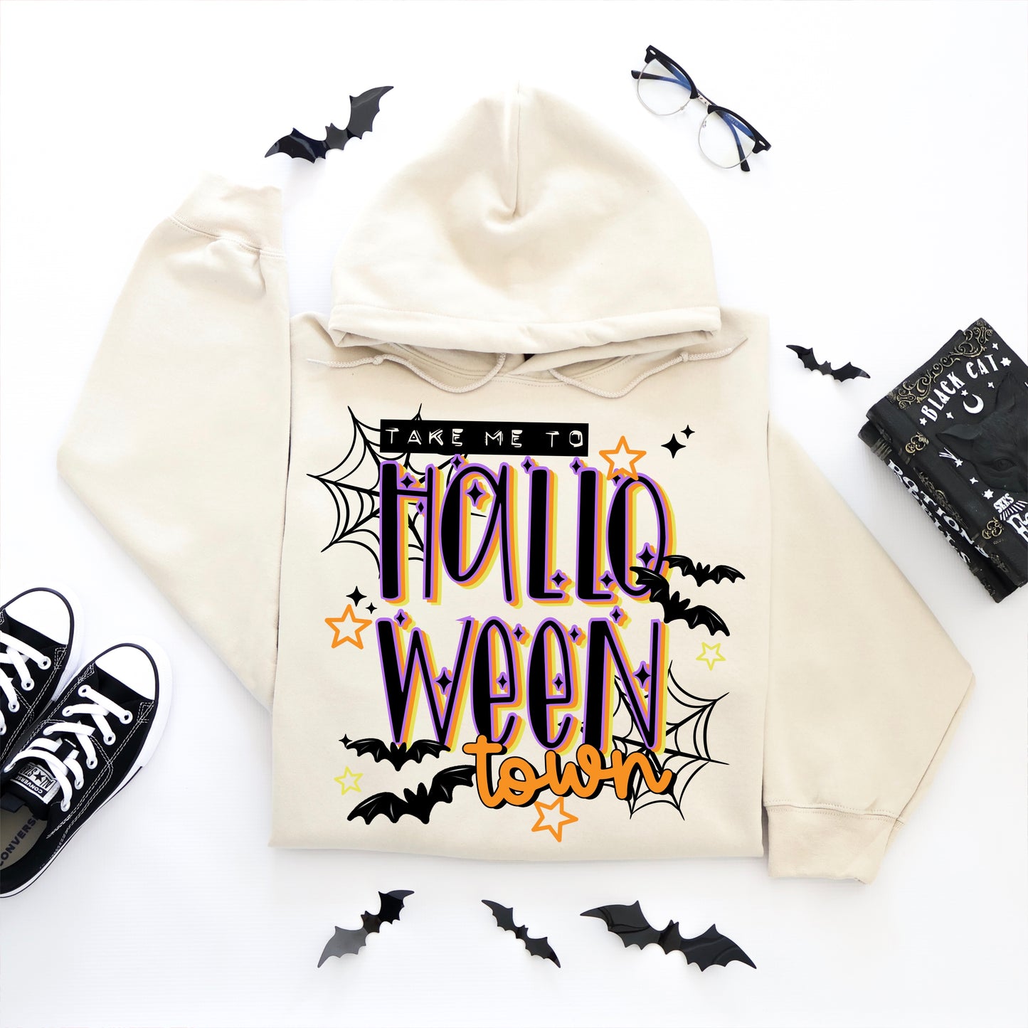 Take Me to Halloween Town Black-Ready to Press Transfer