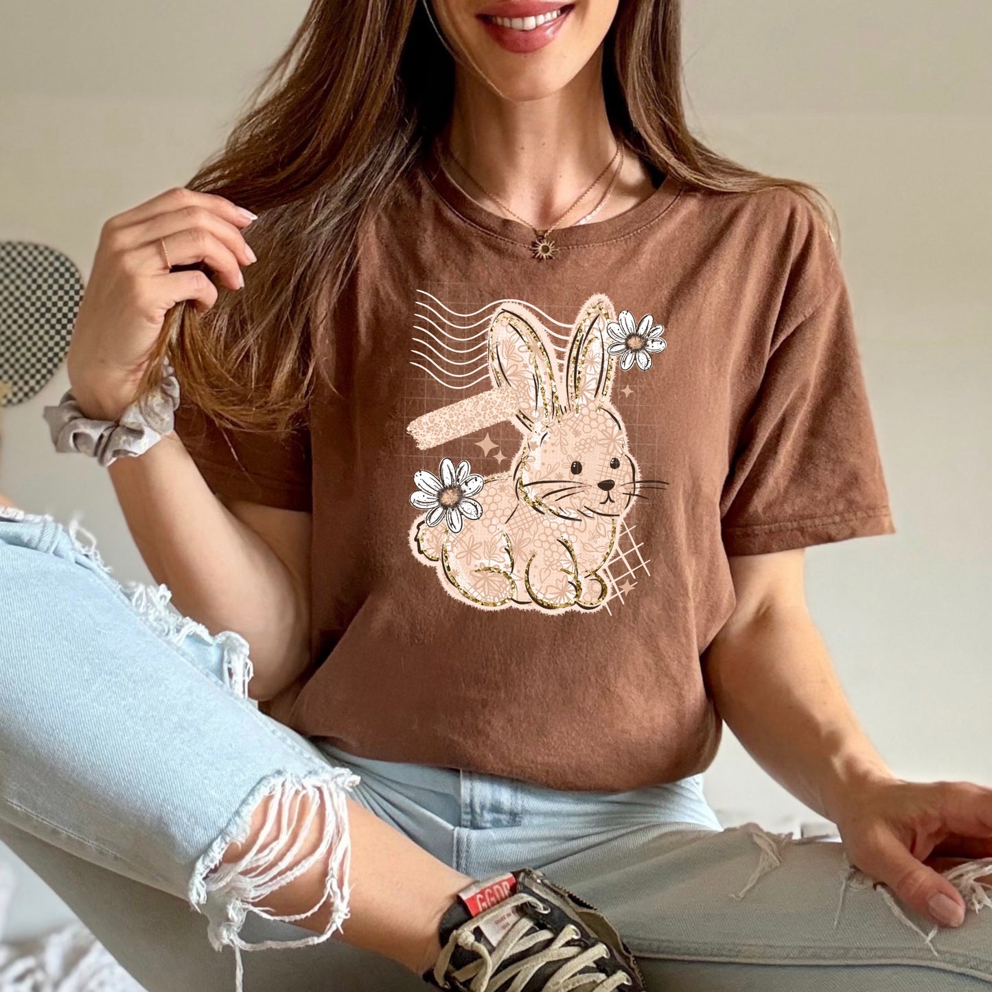 Lace Bunny-Ready to Press Transfer