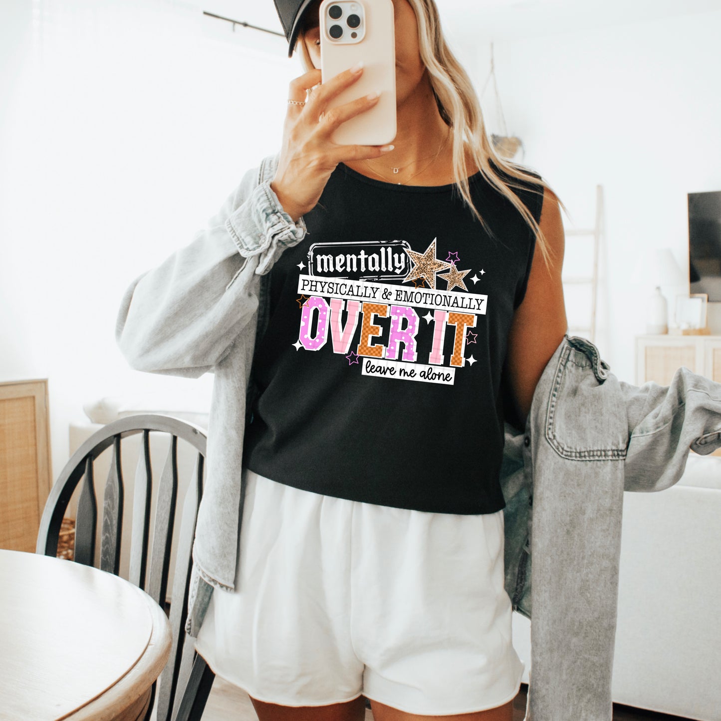 Mentally Over It White-Ready to Press Transfer