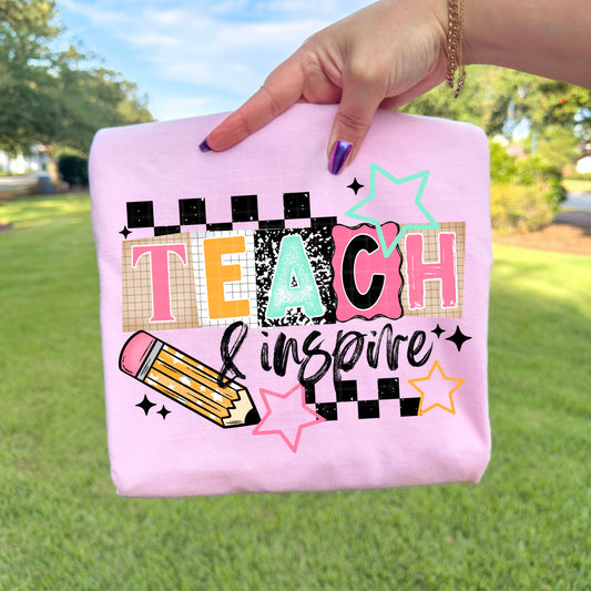 Teach & Inspire Stars-Ready to Press Transfer