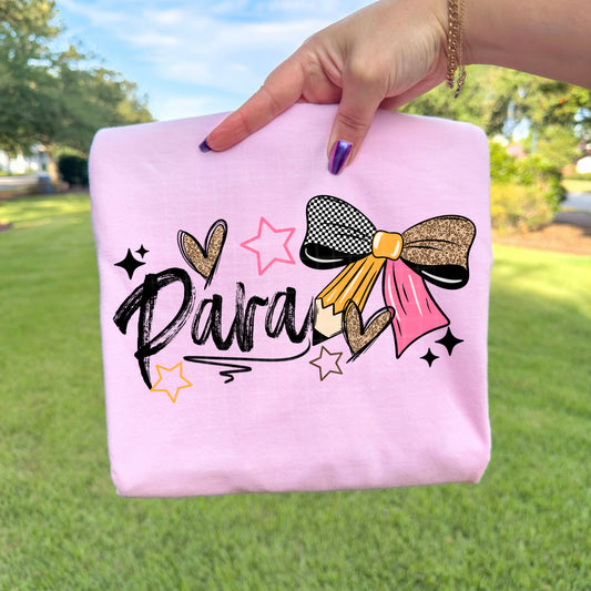 Para Pencil Bow-Ready to Press Transfer