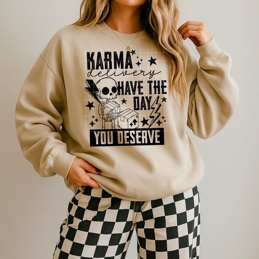 Karma Delivery Single Color Black-Ready to Press Transfer