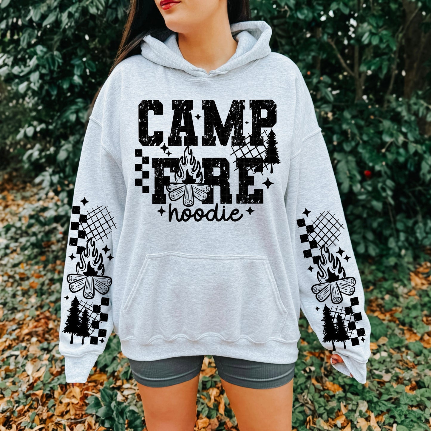 Campfire Hoodie Black-Ready to Press Transfer