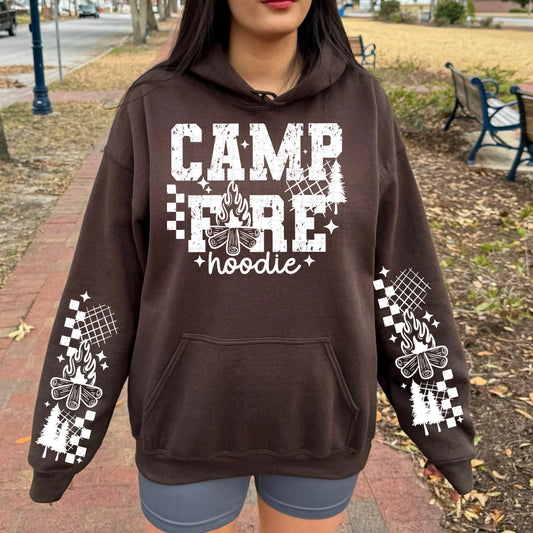 Campfire Hoodie White-Ready to Press Transfer