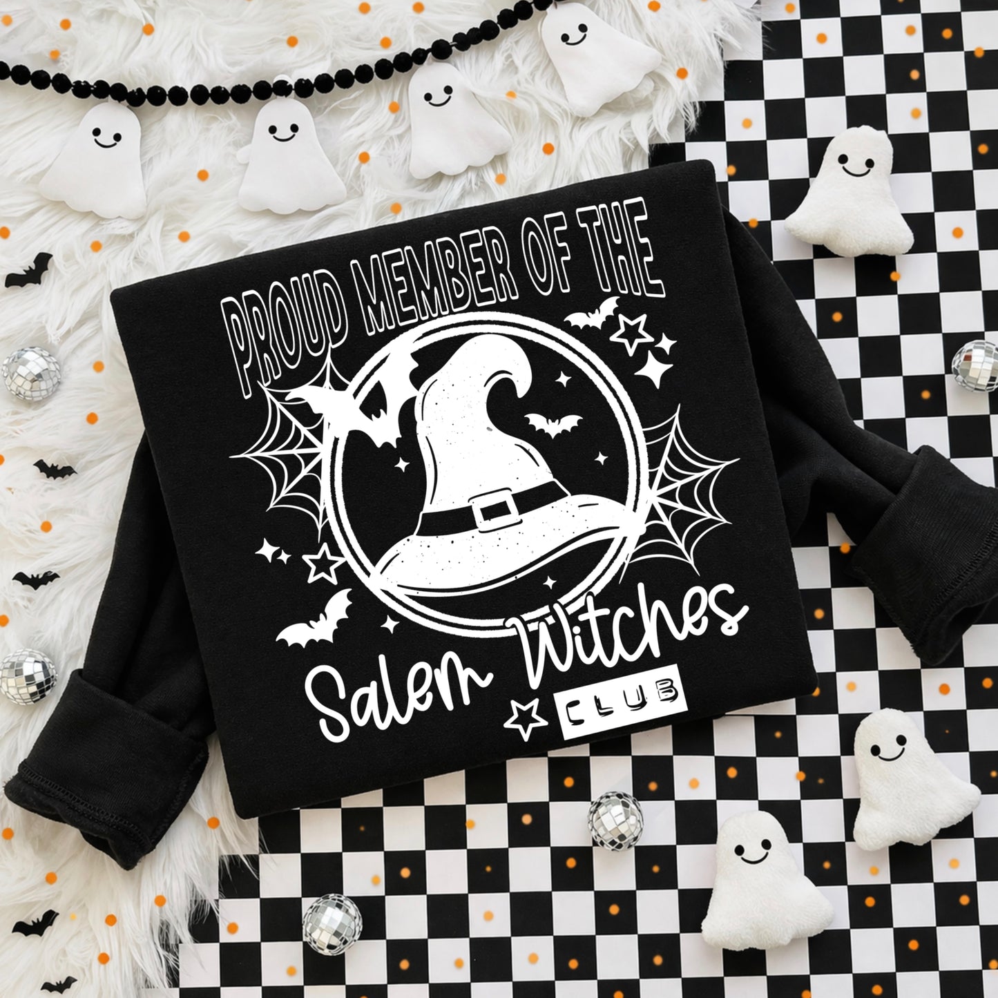 Salem Witches Club Single Color White-Ready to Press Transfer