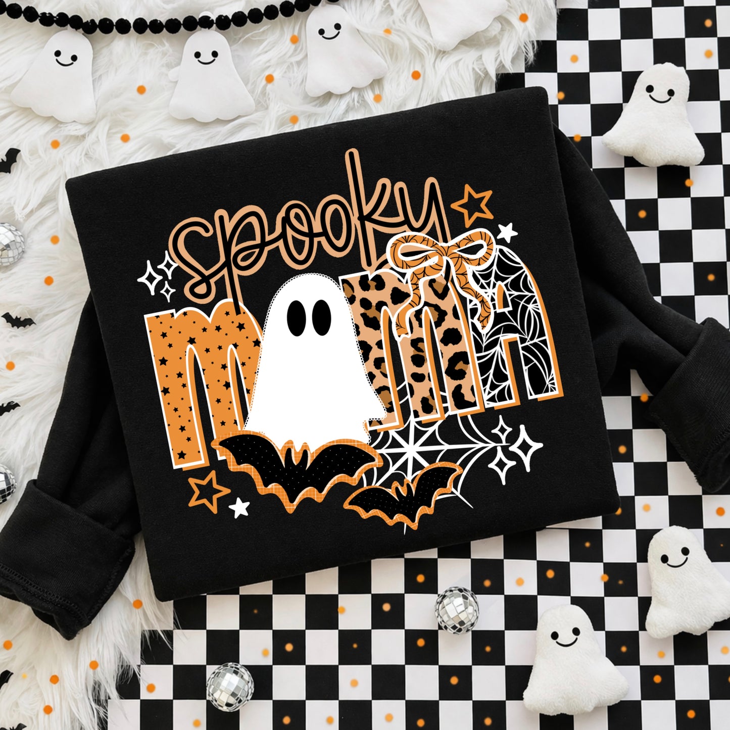 Spooky Mama White-Ready to Press Transfer
