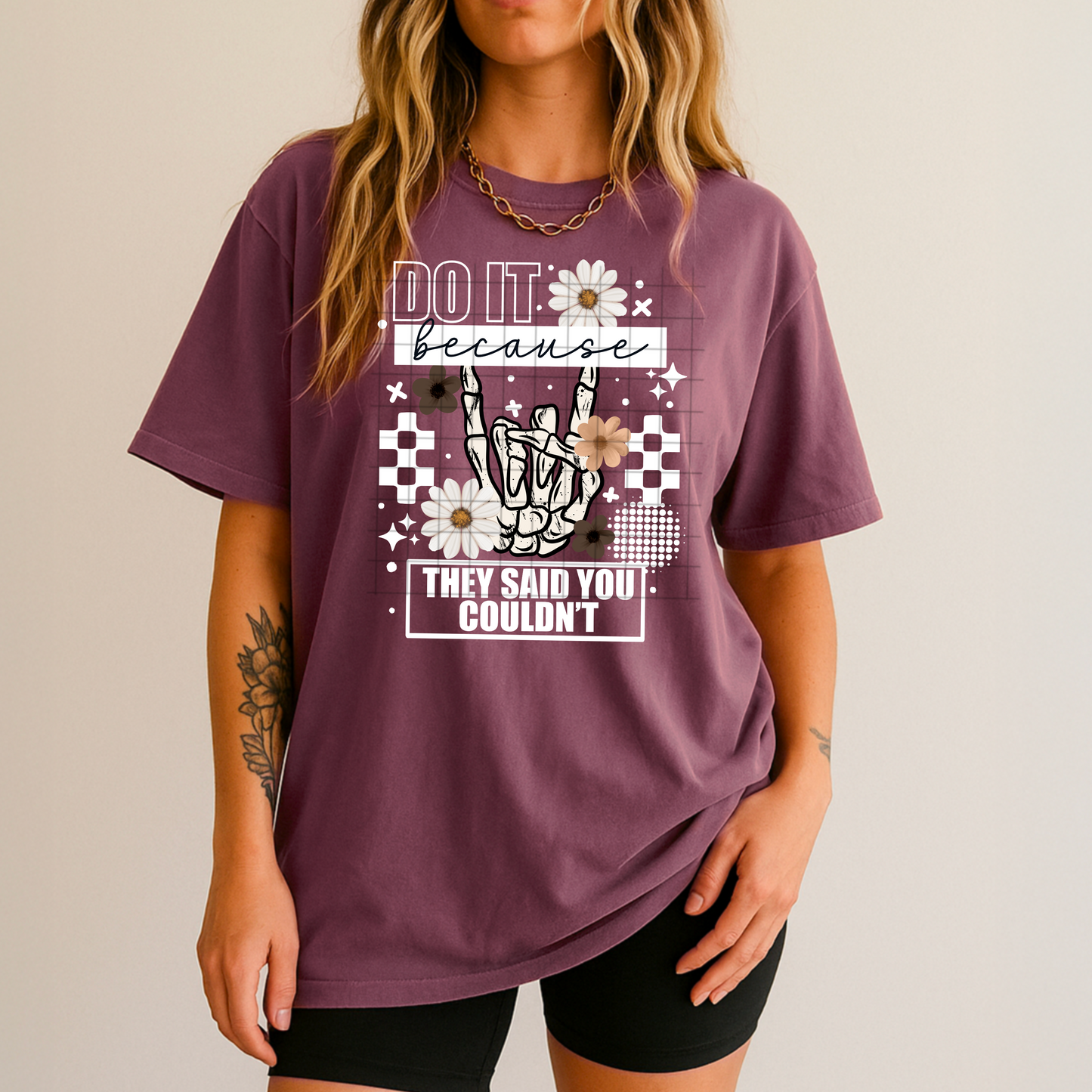 Do It Because White-Ready to Press Transfer