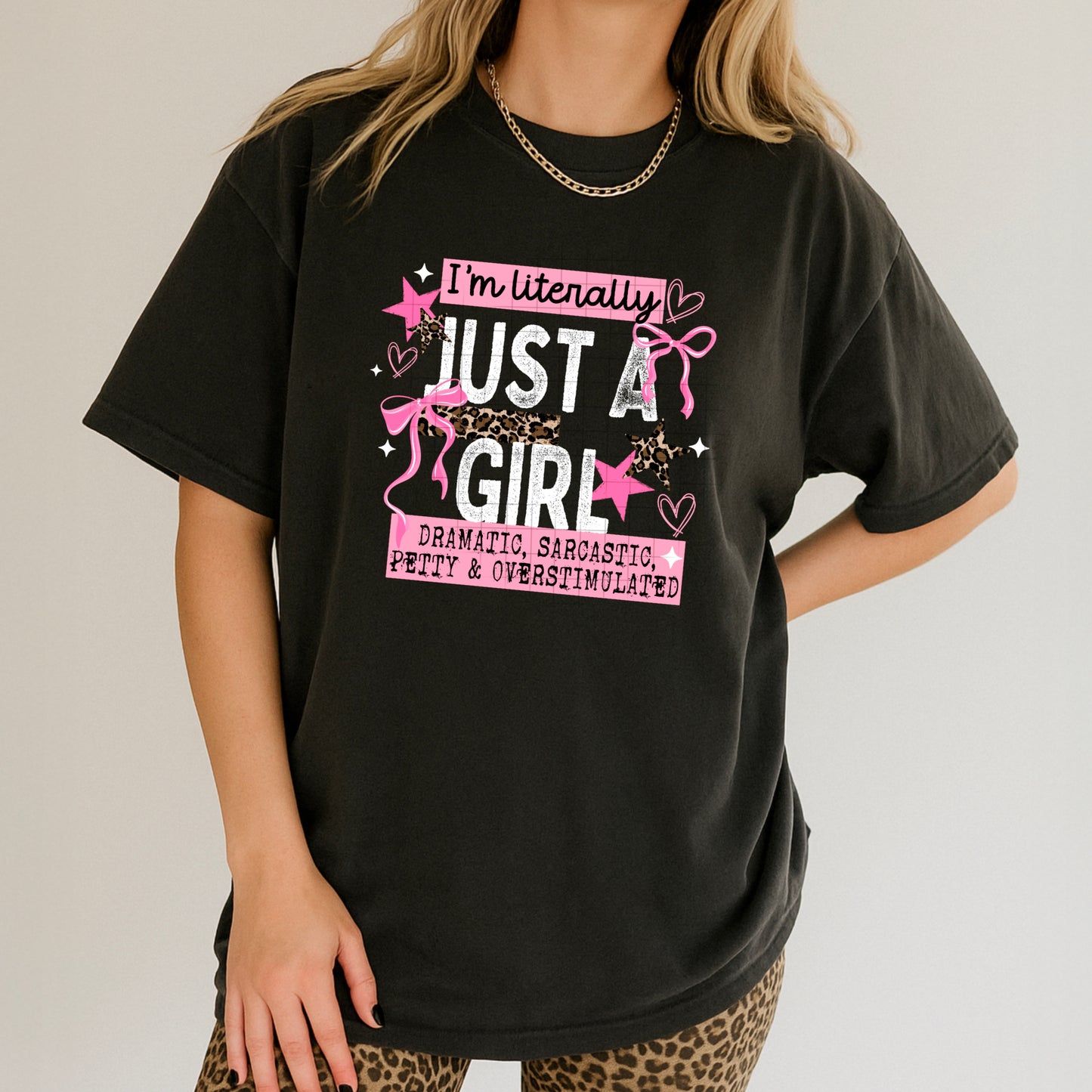 Just a Girl White-Ready to Press Transfer