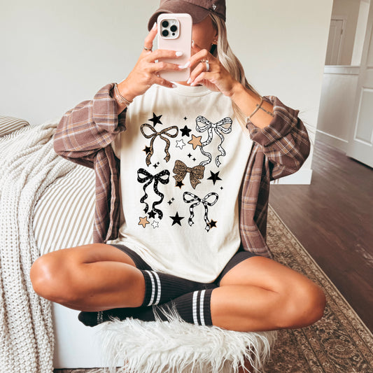 Leopard Bows Collage-Ready to Press Transfer