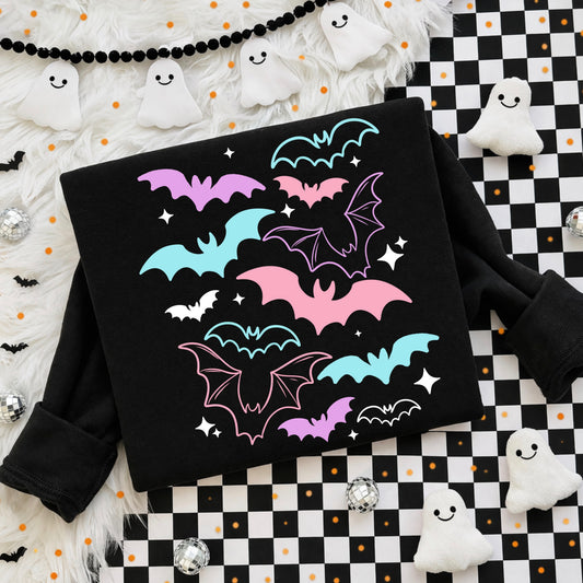 Bats Collage Pastel-Ready to Press Transfer