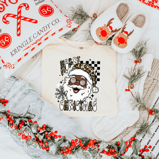 Merry Christmas Santa Darker SkiN-Ready to Press Transfer