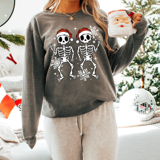Santa Skellies White-Ready to Press Transfer