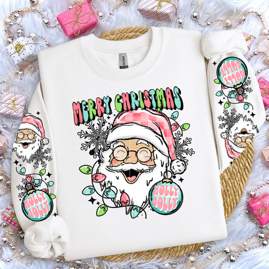 Merry Christmas Santa light skin tone-Ready to Press Transfer