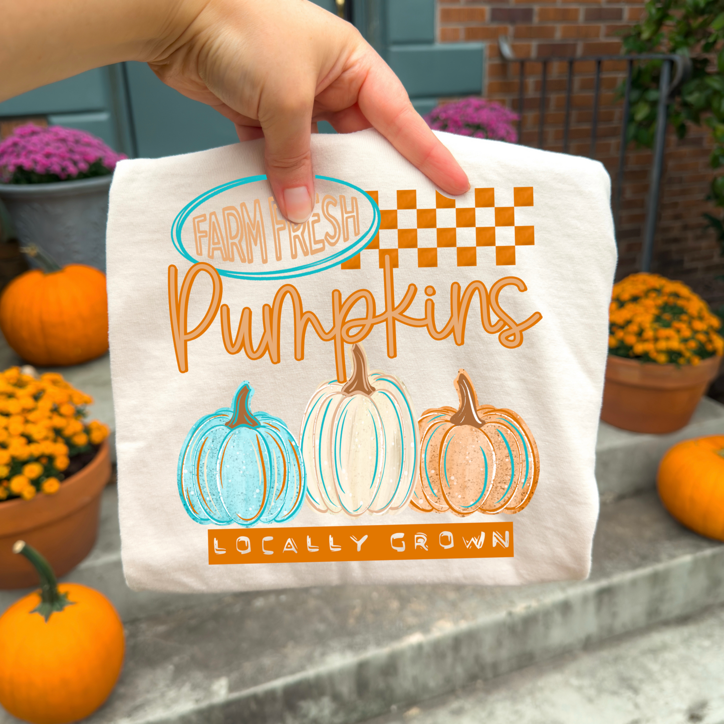 Farm Fresh Pumpkins-Ready to Press Transfer