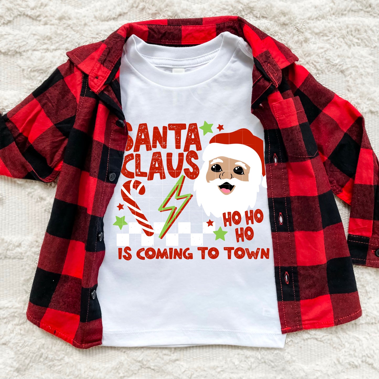 Santa Claus Is Coming to Town Lighter Skin Tone-Ready to Press Transfer