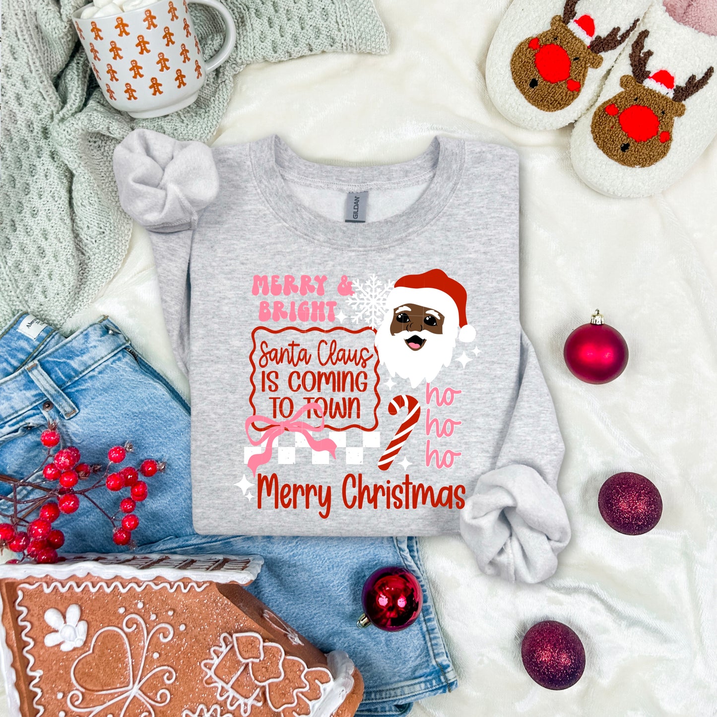 Santa Claus Is Coming to Town Darker Skin Tone-Ready to Press Transfer