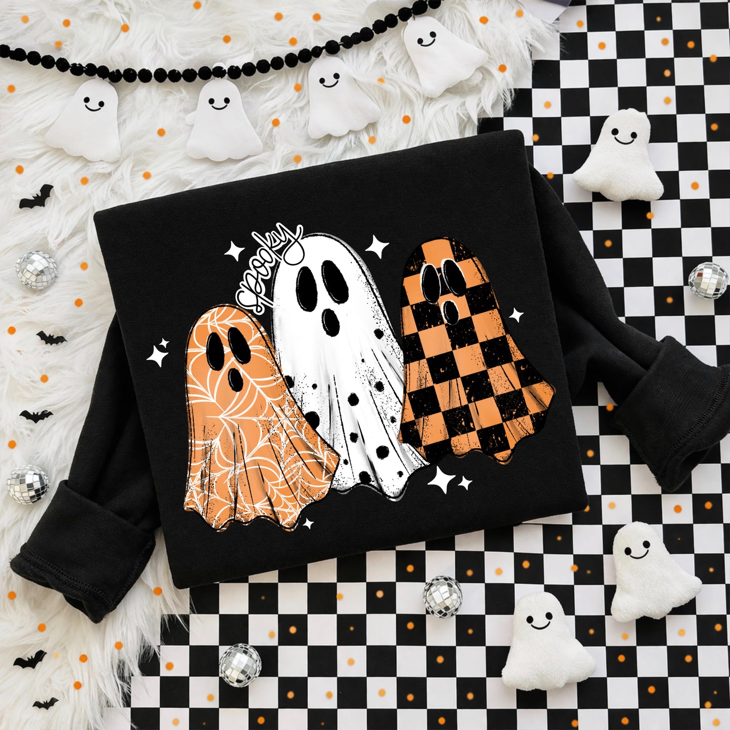 3 Ghosts Orange-Ready to Press Transfer