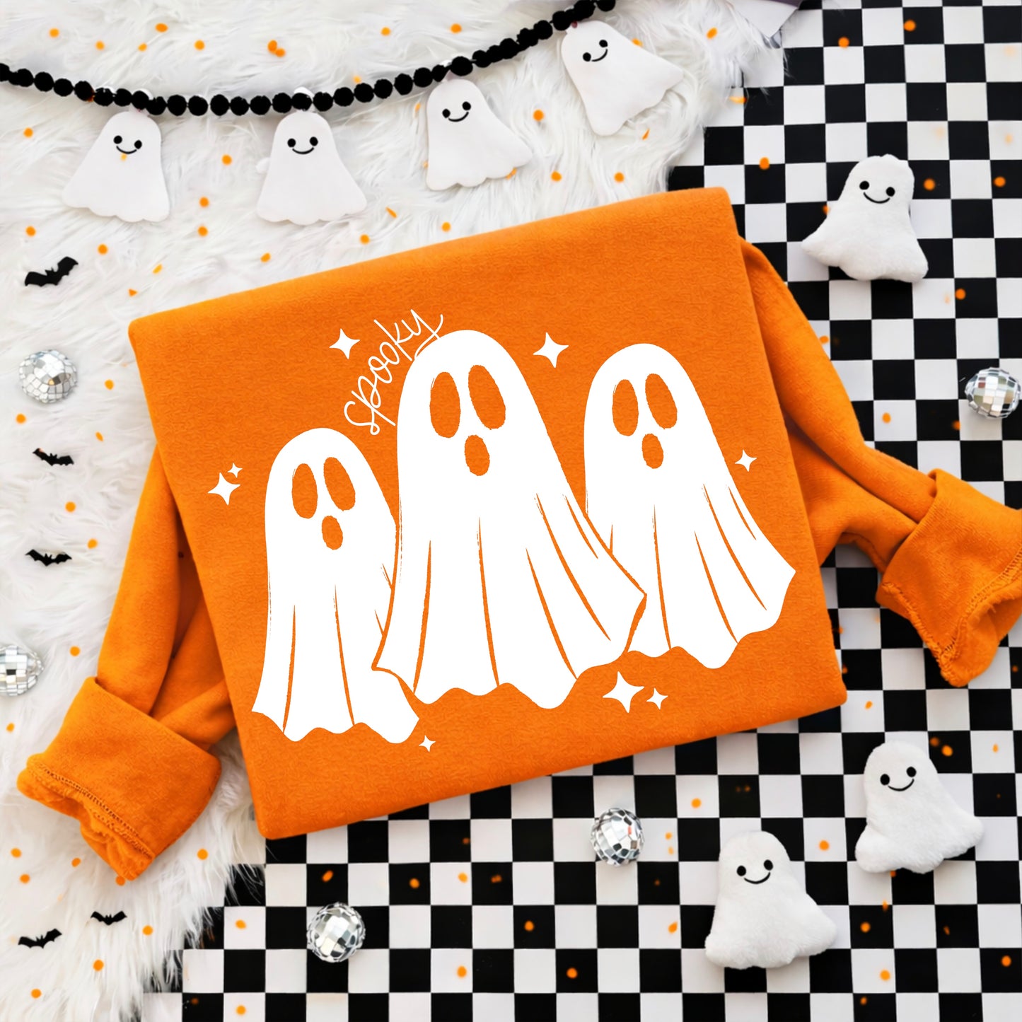 3 Ghosts Single Color White-Ready to Press Transfer