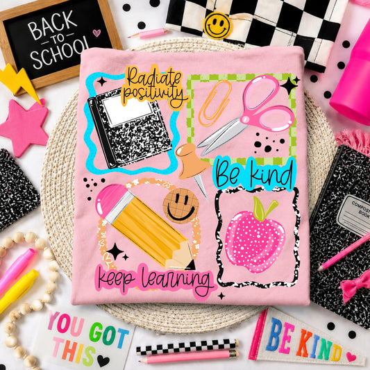 Radiate Positivity School Frames-Ready to Press Transfer