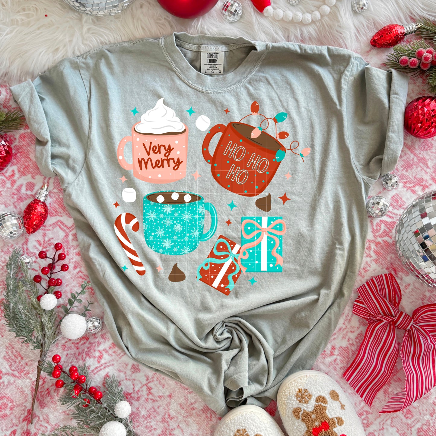 Christmas Mugs-Ready to Press Transfer