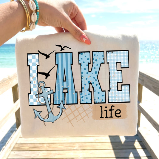Lake Life Blue-Ready to Press Transfer