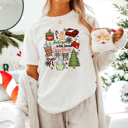 Just a Girl Who Loves Christmas-Ready to Press Transfer