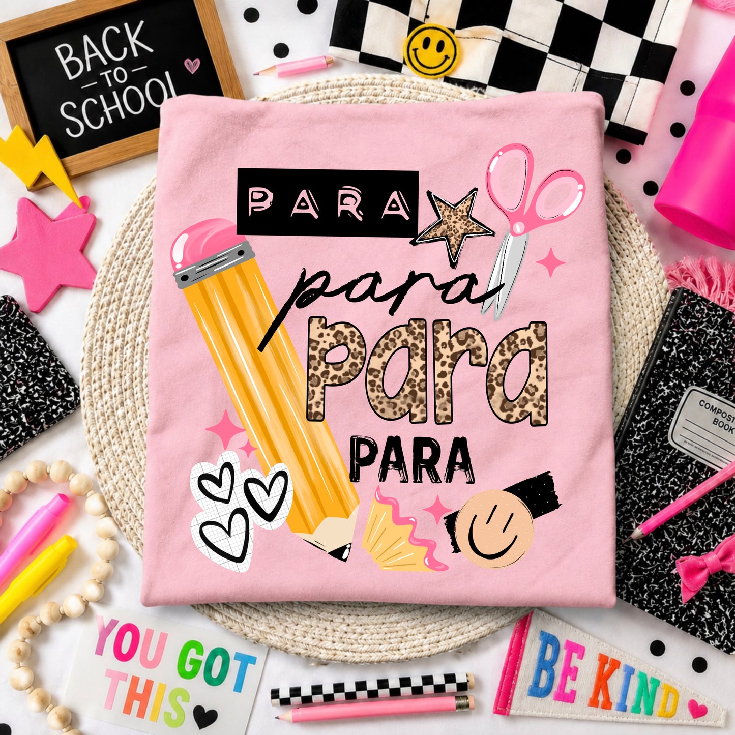 Para Pencil and  Leopard-Ready to Press Transfer