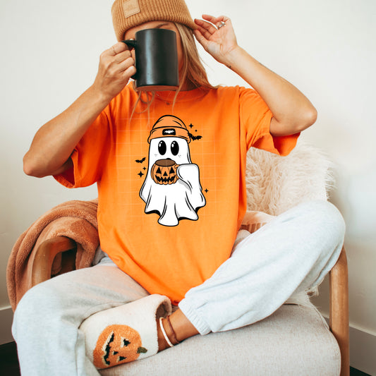 Pumpkin Mug Ghostie-Ready to Press Transfer