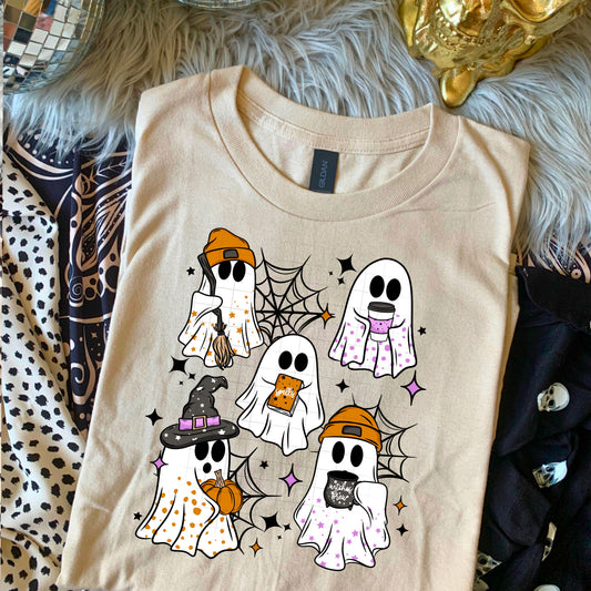 Halloween Ghosts Collage-Ready to Press Transfer