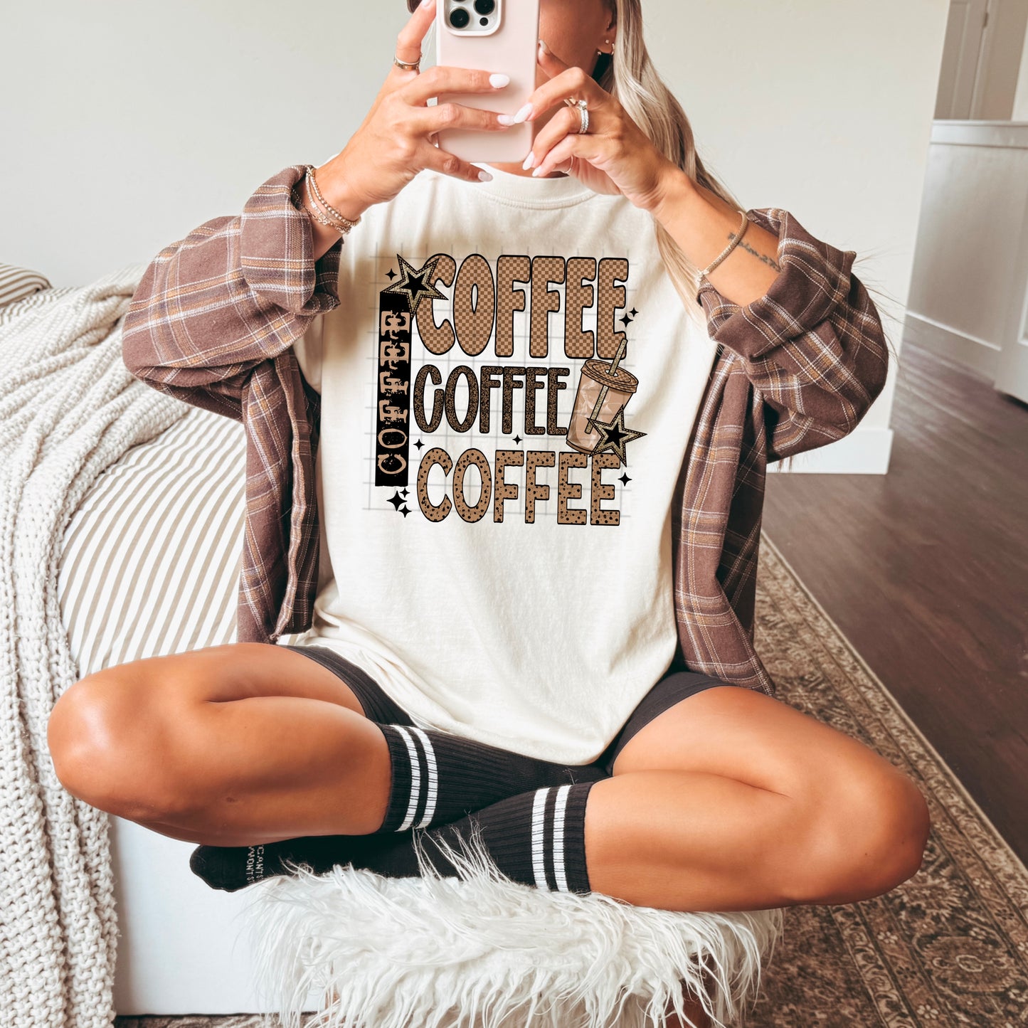 Coffee Repeated Iced-Ready to Press Transfer