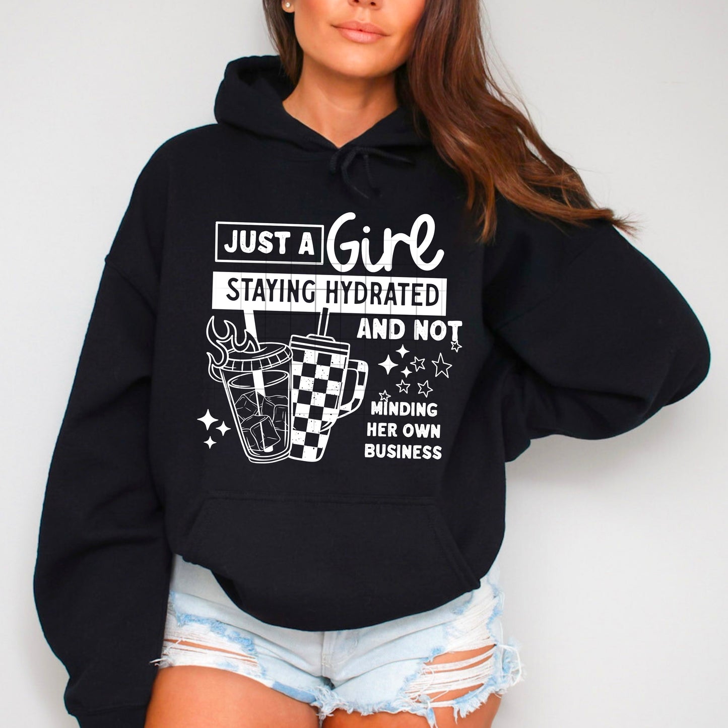 Just a Girl Single Color White-Ready to Press Transfer