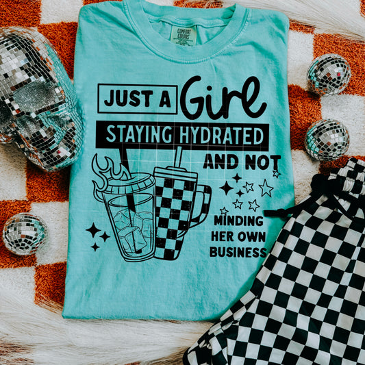 Just a Girl Single Color-Ready to Press Transfer