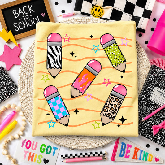 Colorful Pencils-Ready to Press Transfer