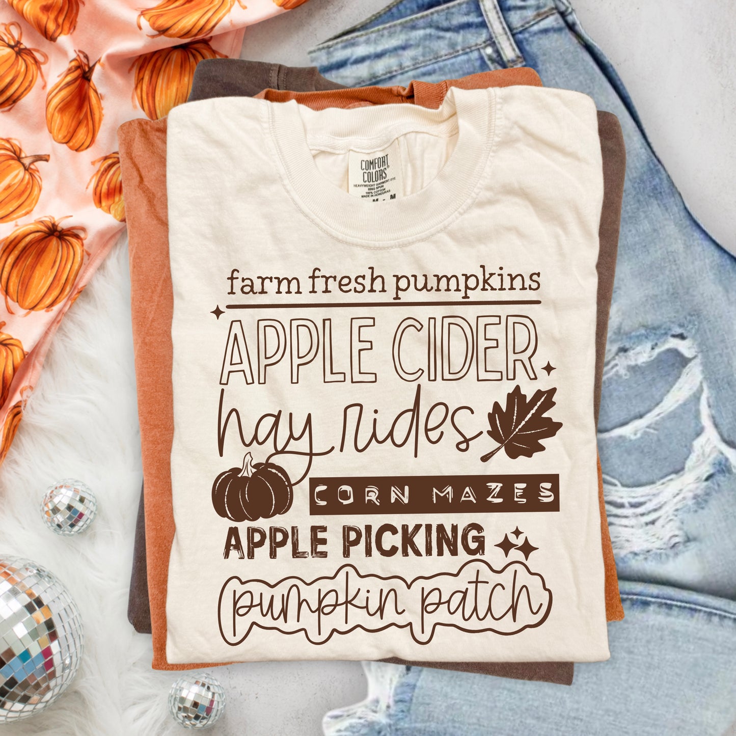 Pumpkin Patch Single Color Brown-Ready to Press Transfer