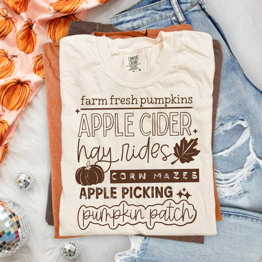 Pumpkin Patch Single Color Brown-Ready to Press Transfer