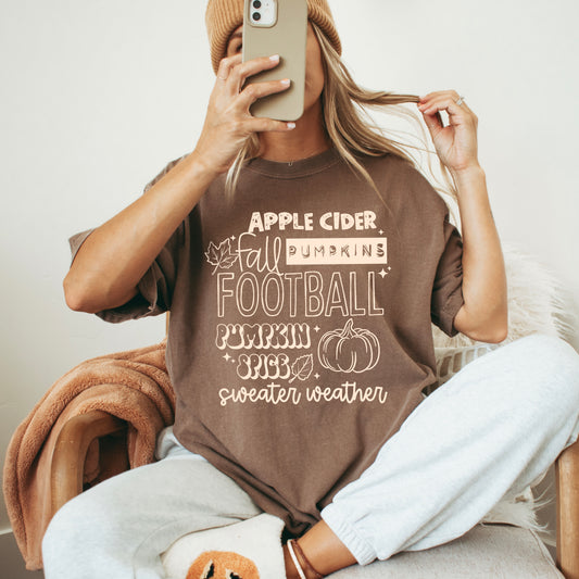 Fall Things Single Color Cream-Ready to Press Transfer
