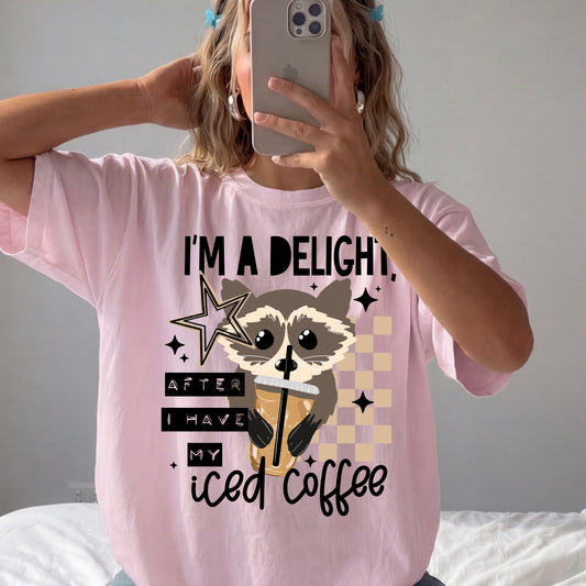 Delight Iced Coffee Black-Ready to Press Transfer