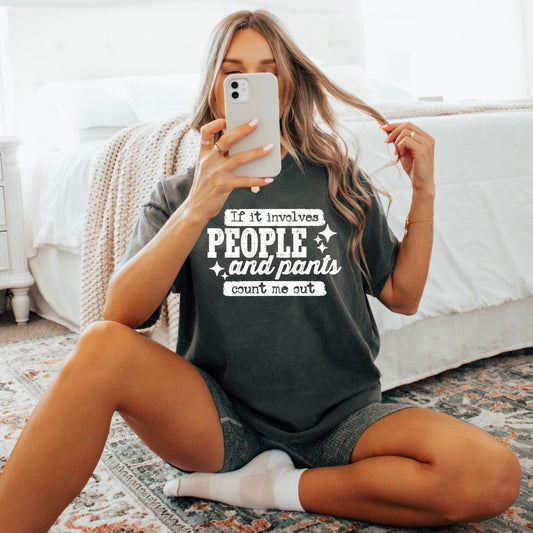 People and Pants Single Color white-Ready to Press Transfer