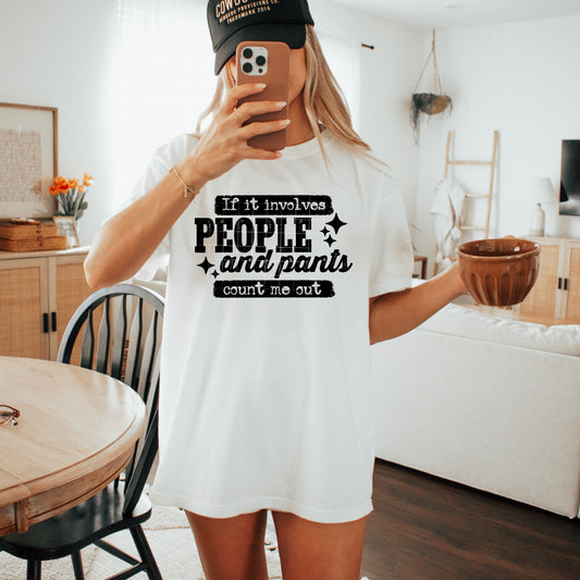 People and Pants Single Color Black-Ready to Press Transfer