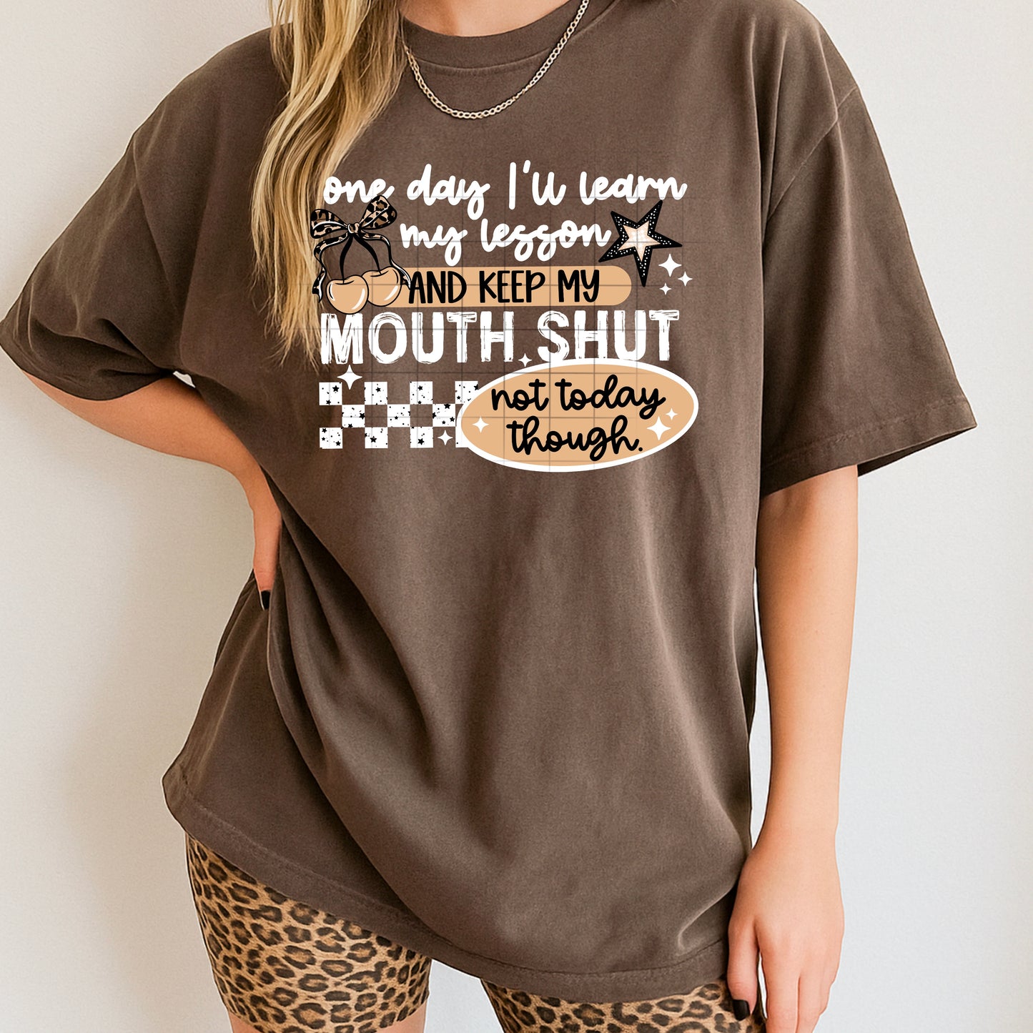Keep My Mouth Shut White Words-Ready to Press Transfer