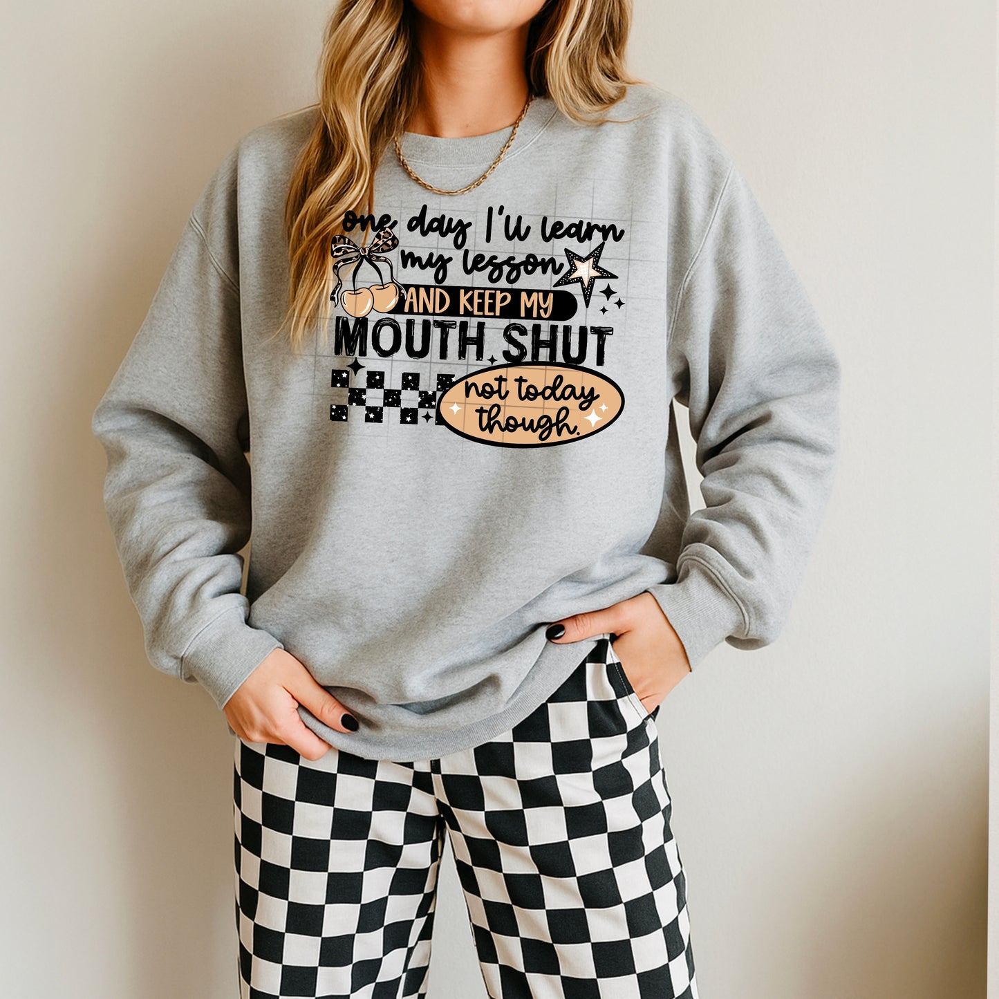 Keep My Mouth Shut Black Words-Ready to Press Transfer