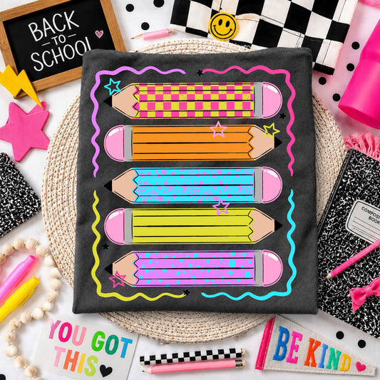 Colorful Pencils-Ready to Press Transfer